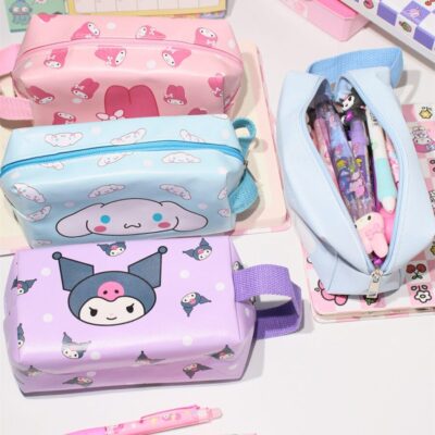 Multi-Functional Sanrio PU Storage Bag-Cinna/Kuromi/Melo/Pompom/Hangyodon | Kawaii Gift Shop
