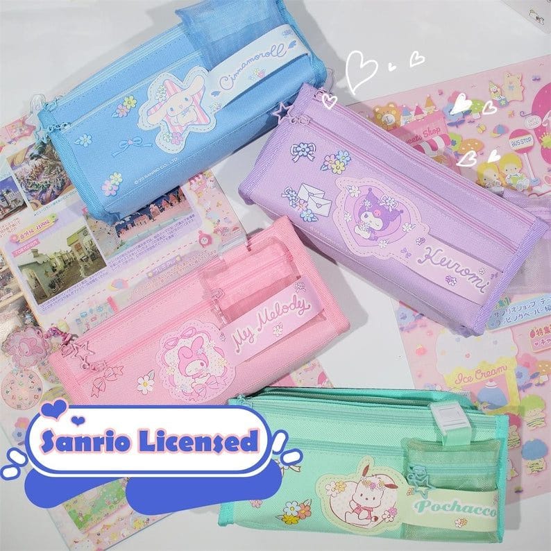 Official Sanrio  5-layer Large-Capacity Pencil Case | Kawaii Gift Shop