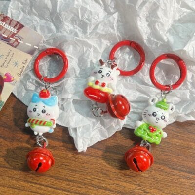 Chiikawa Christmas Bell Keychain | Kawaiigiftshop